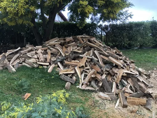 Fendre du bois de chêne pour un chauffage optimal, Biarritz, L'ArtBoriste